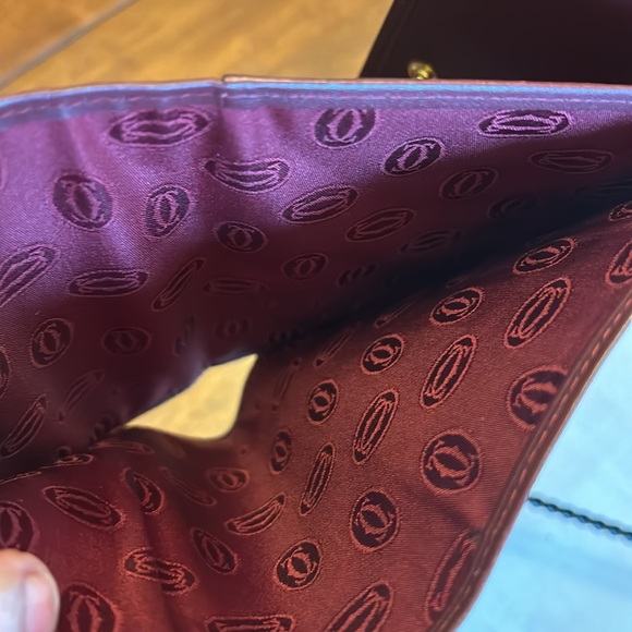 Cartier Bordeaux leather kisslock trifold wallet - Picture 9 of 10